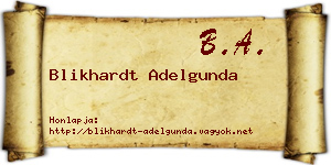 Blikhardt Adelgunda névjegykártya